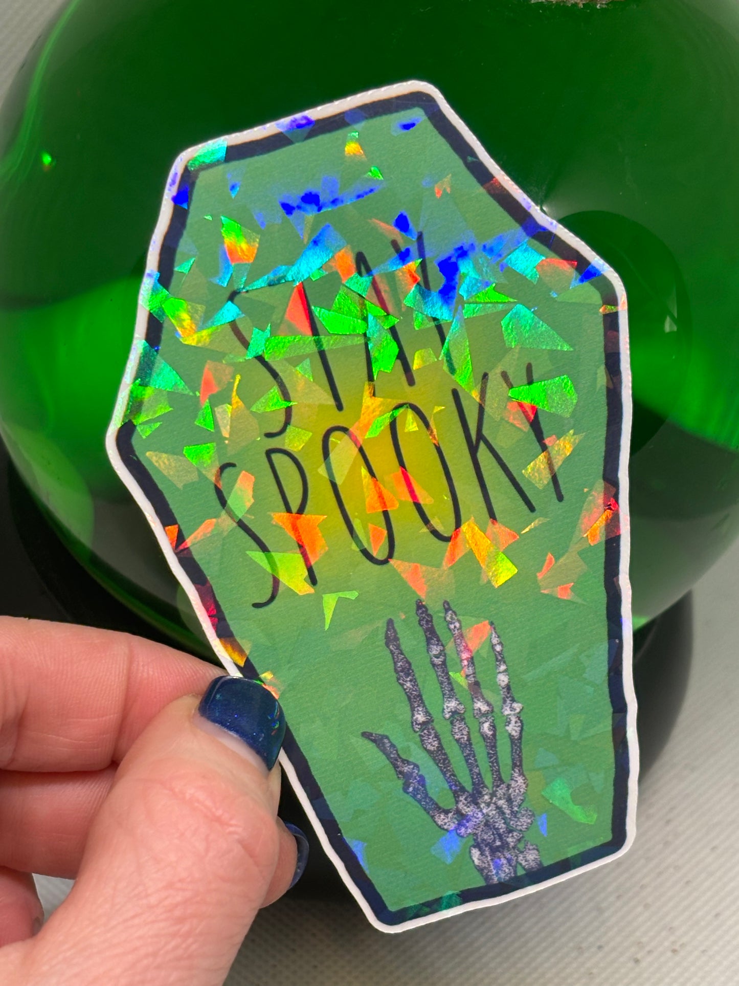 Stay Spooky with Skeleton Hand Sticker