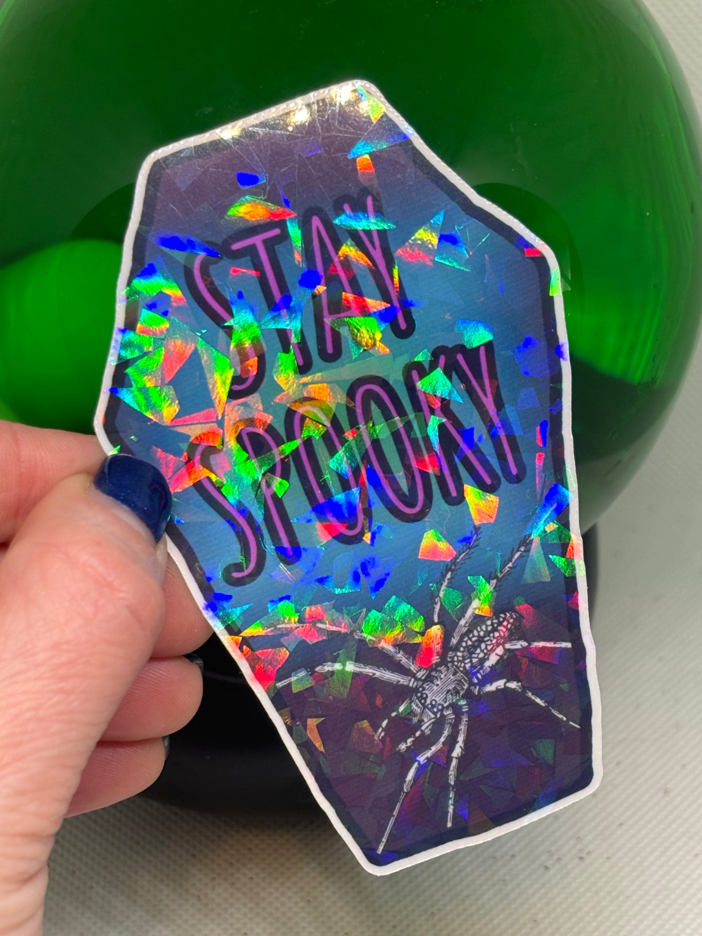 Stay Spooky with Spider Sticker