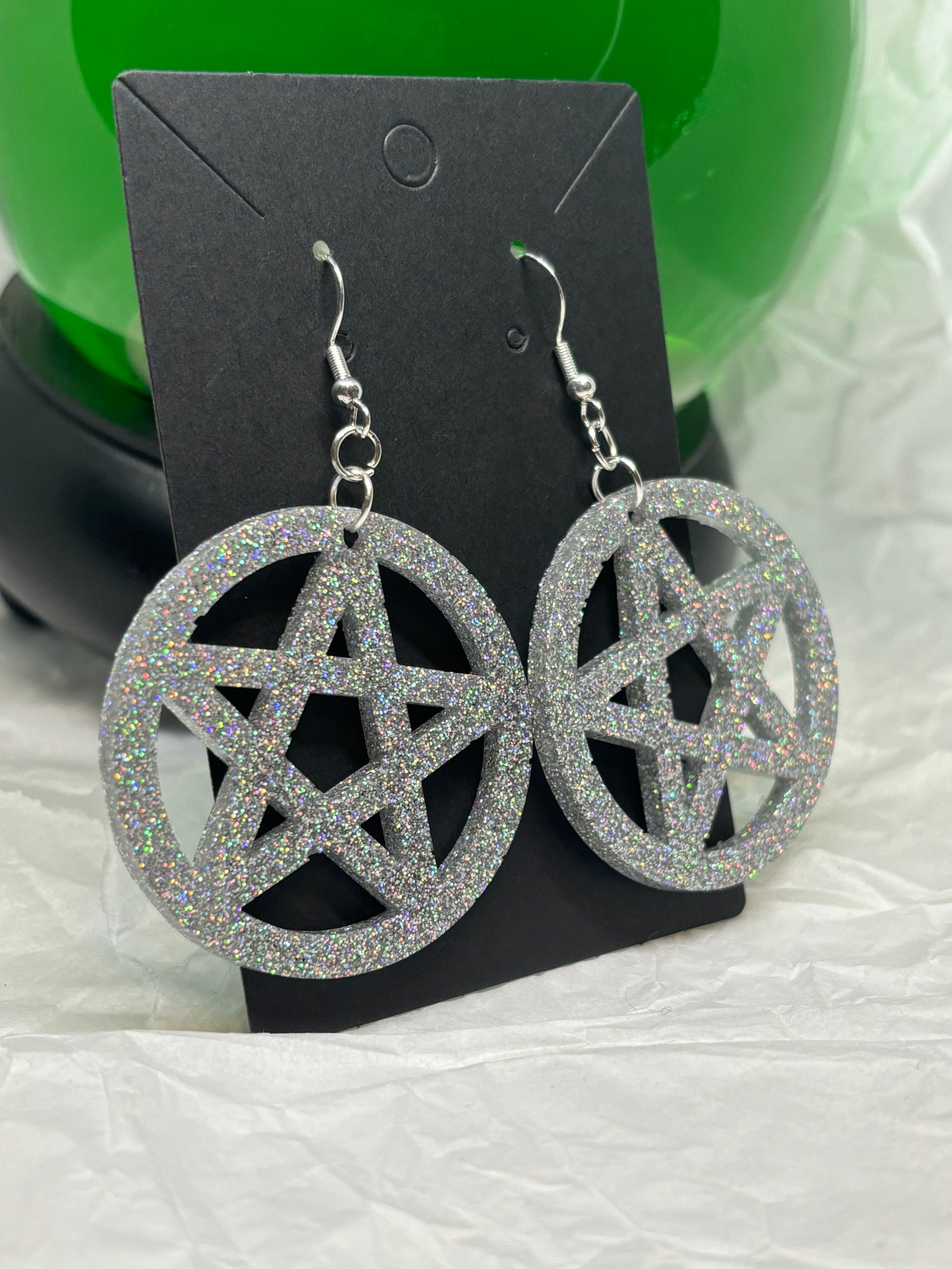 Pentagram Earrings (Silver)