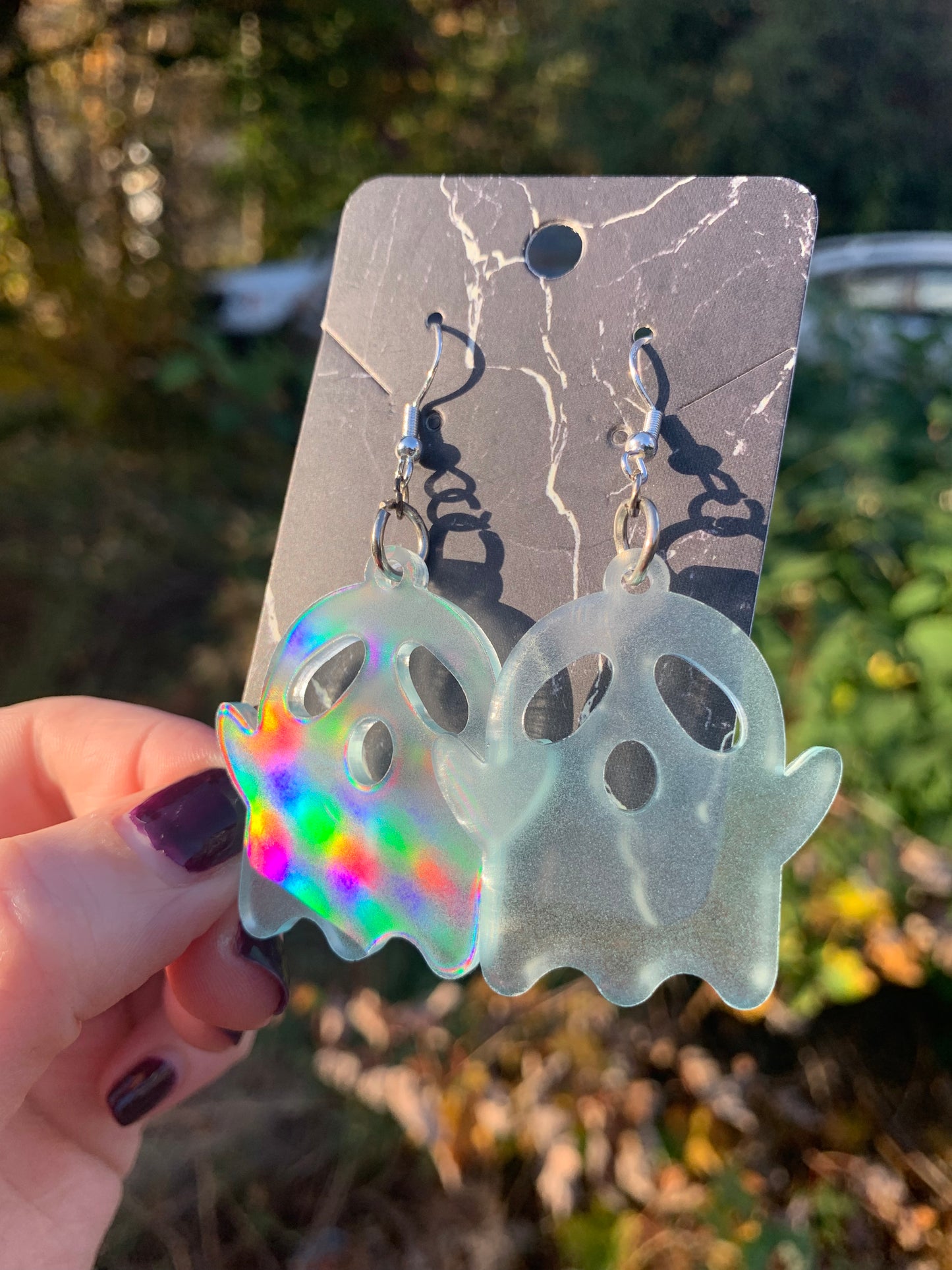 Ghost Earrings - Glow in the Dark (Blue)