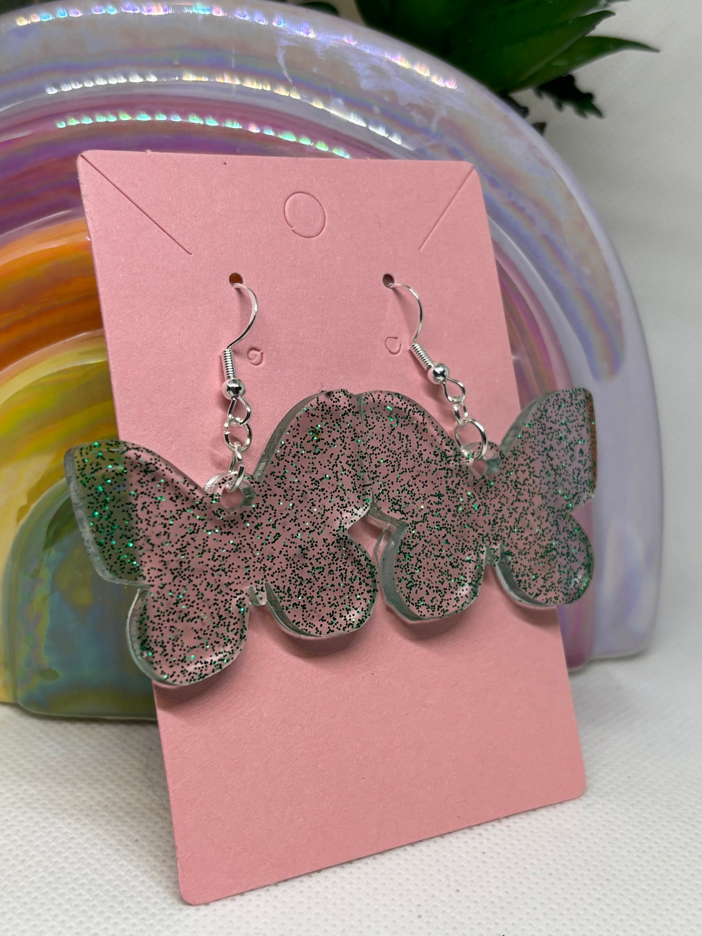 Butterfly Earrings (Green)