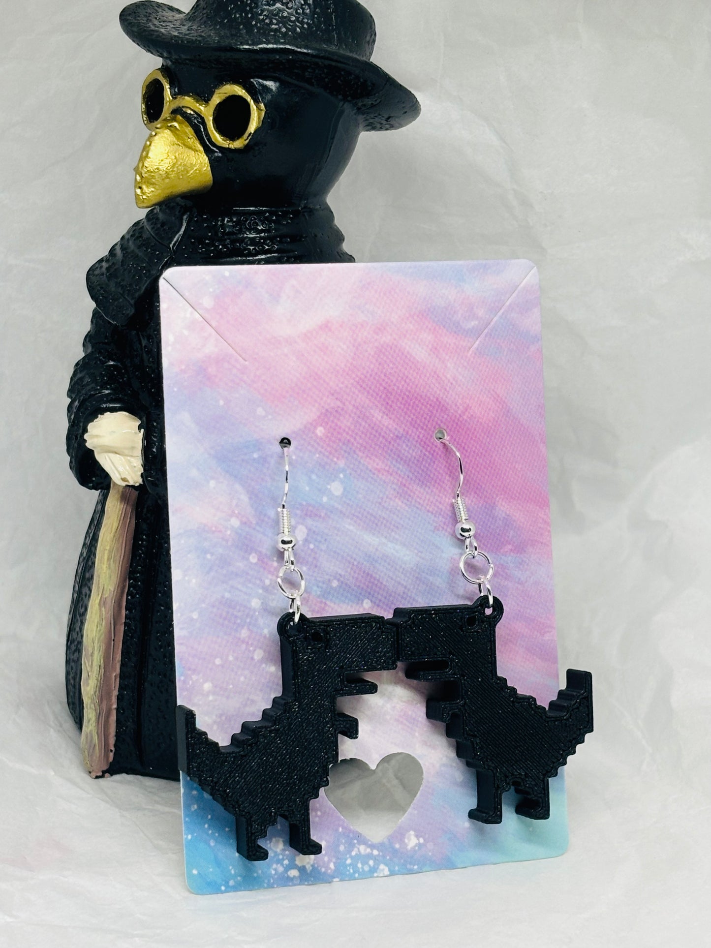 T-Rex Earrings (Black)