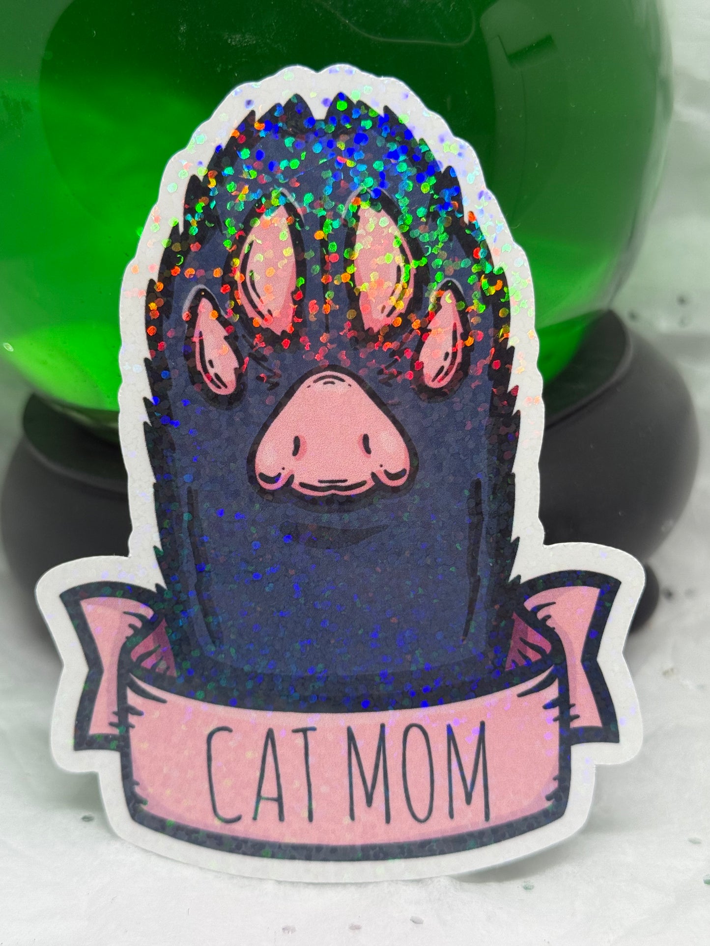 Cat Mom Paw Sticker