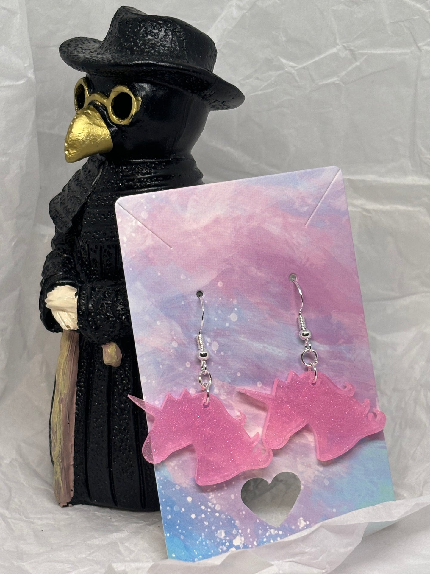 Unicorn Earrings (Pink)