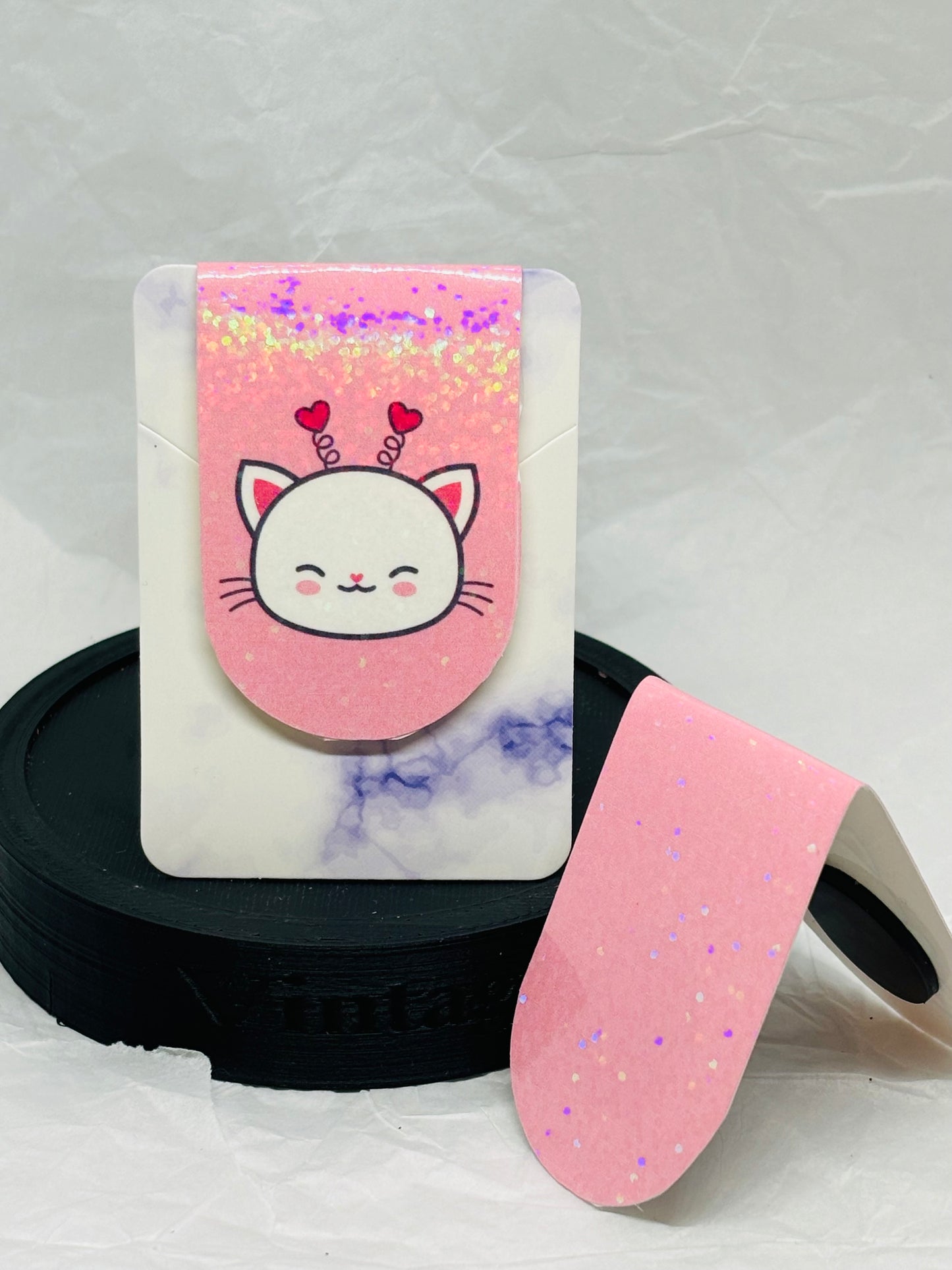Cat with Heart Antennas Bookmark (Magnetic)