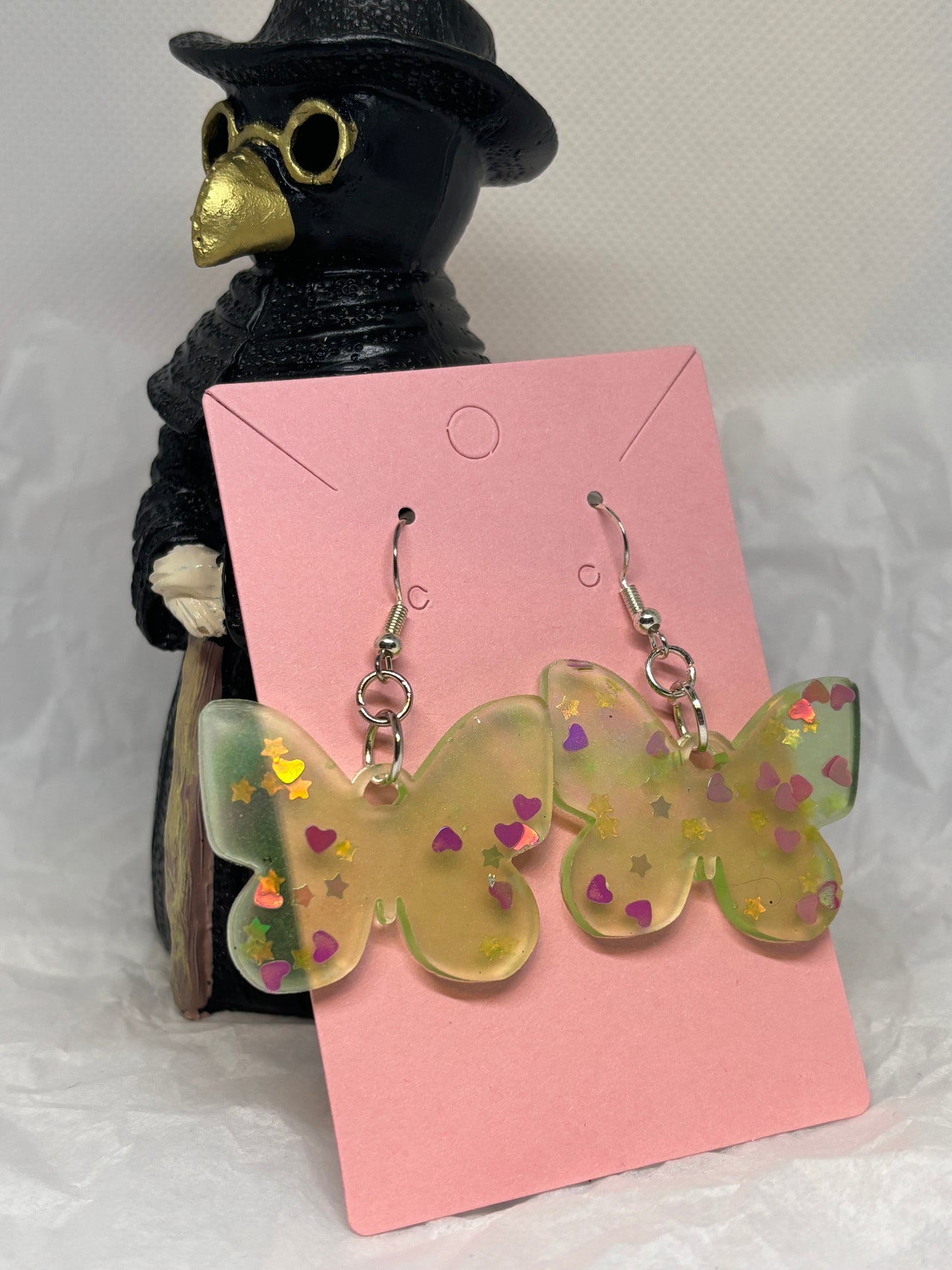 Butterfly Earrings (Light Green)