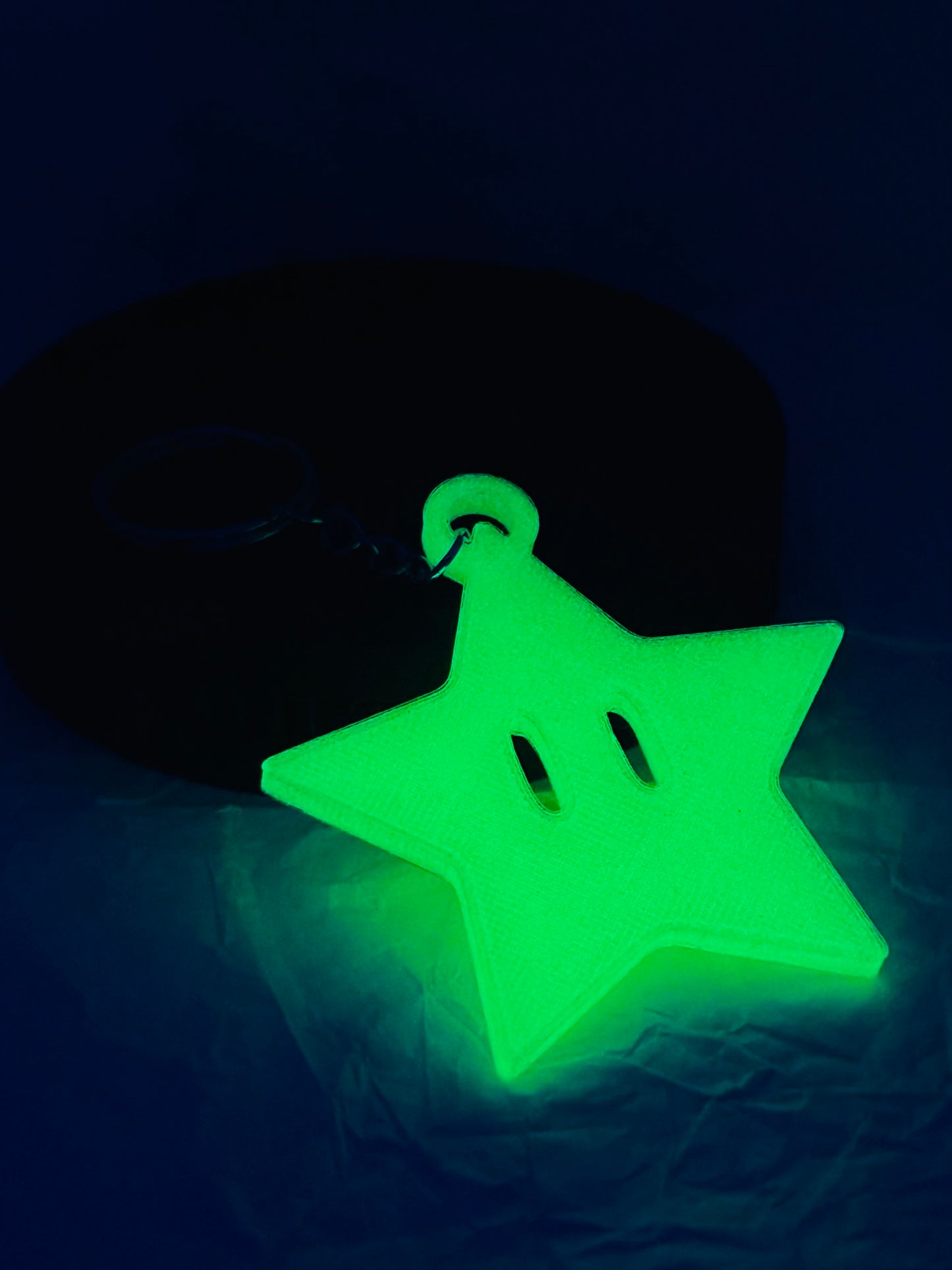 Video-Game Themed Glowing Star Keychain