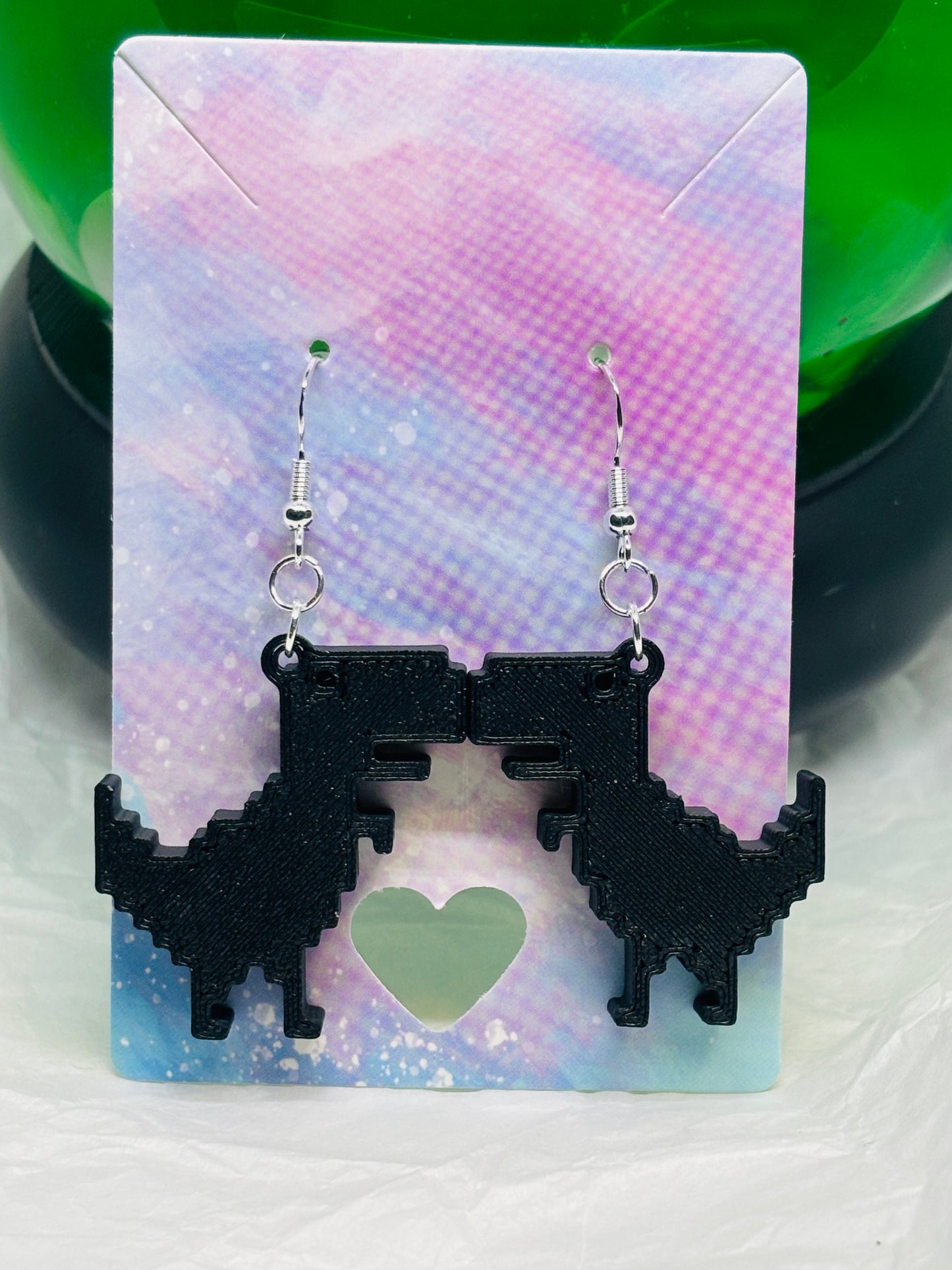 T-Rex Earrings (Black)