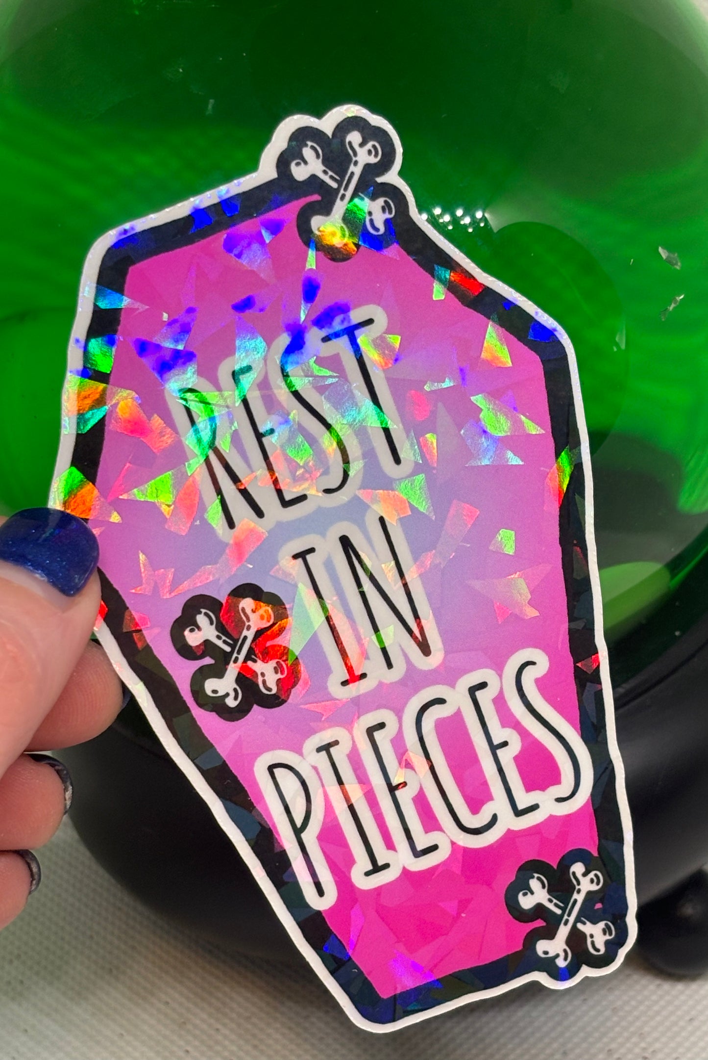 Rest In Pieces Sticker (Pink)