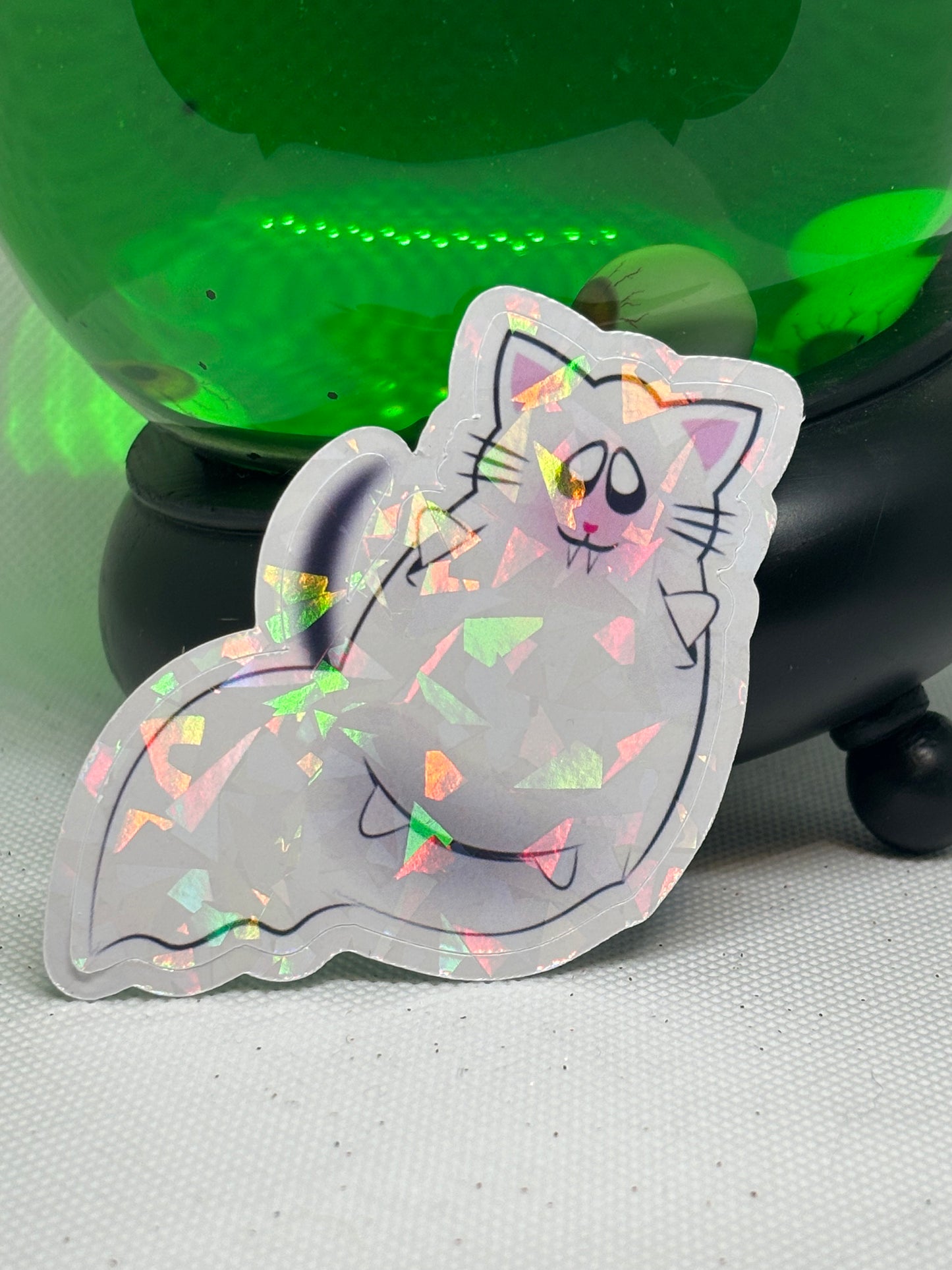 Vampire Ghost Cat Sticker