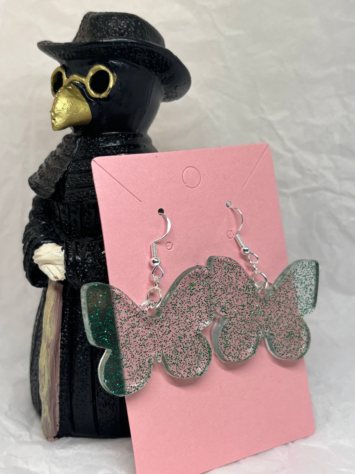 Butterfly Earrings (Green)