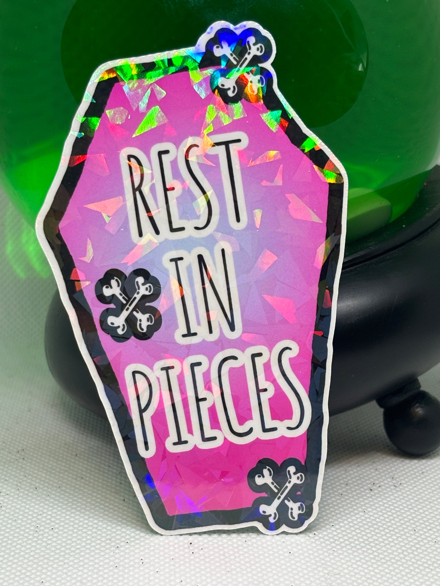 Rest In Pieces Sticker (Pink)