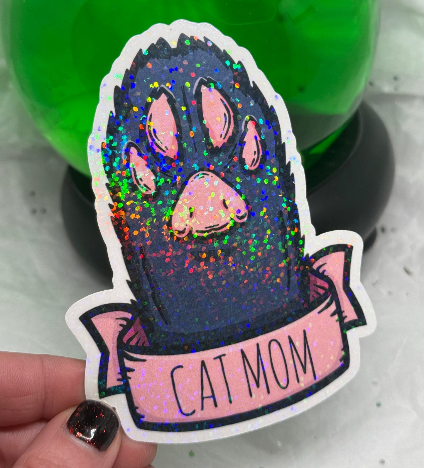 Cat Mom Paw Sticker