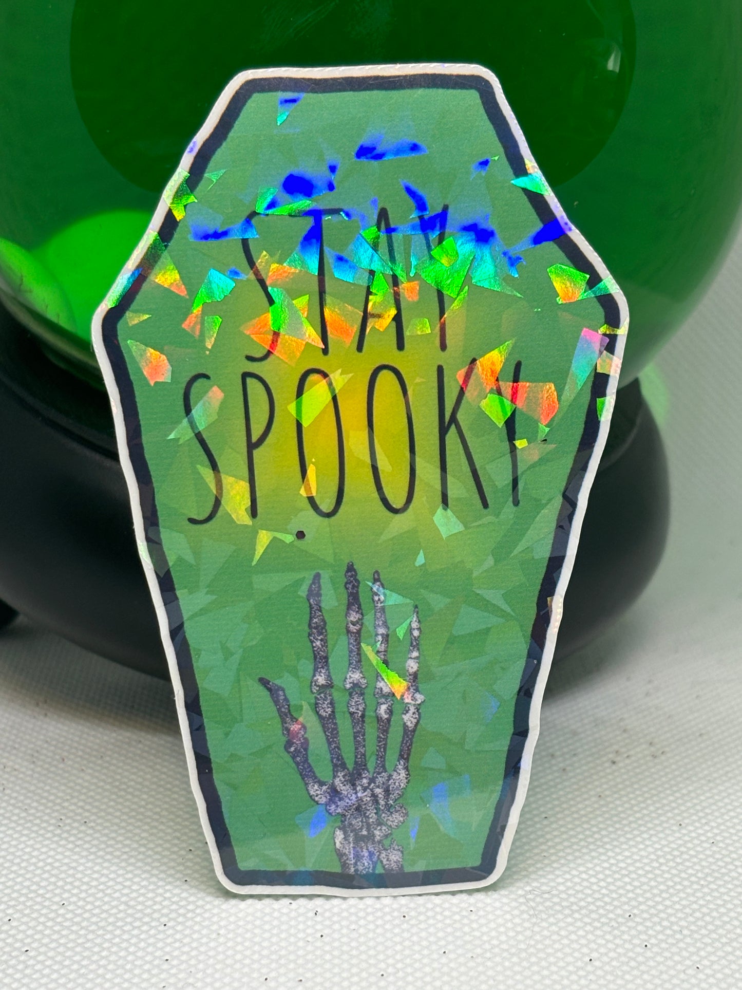 Stay Spooky with Skeleton Hand Sticker
