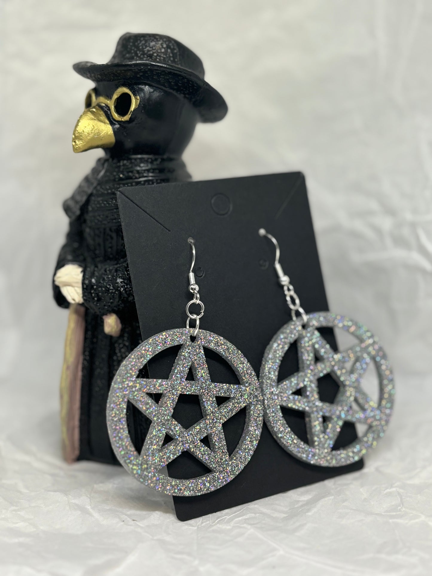 Pentagram Earrings (Silver)