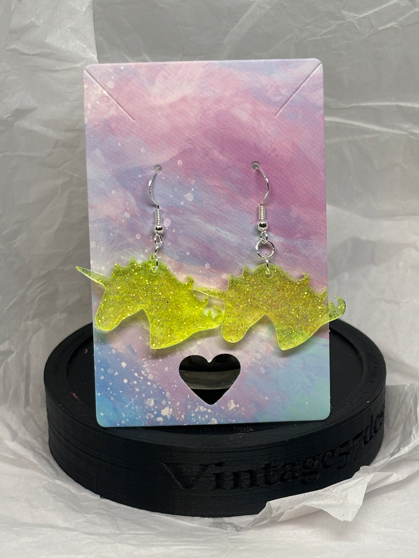 Unicorn Earrings (Yellow)