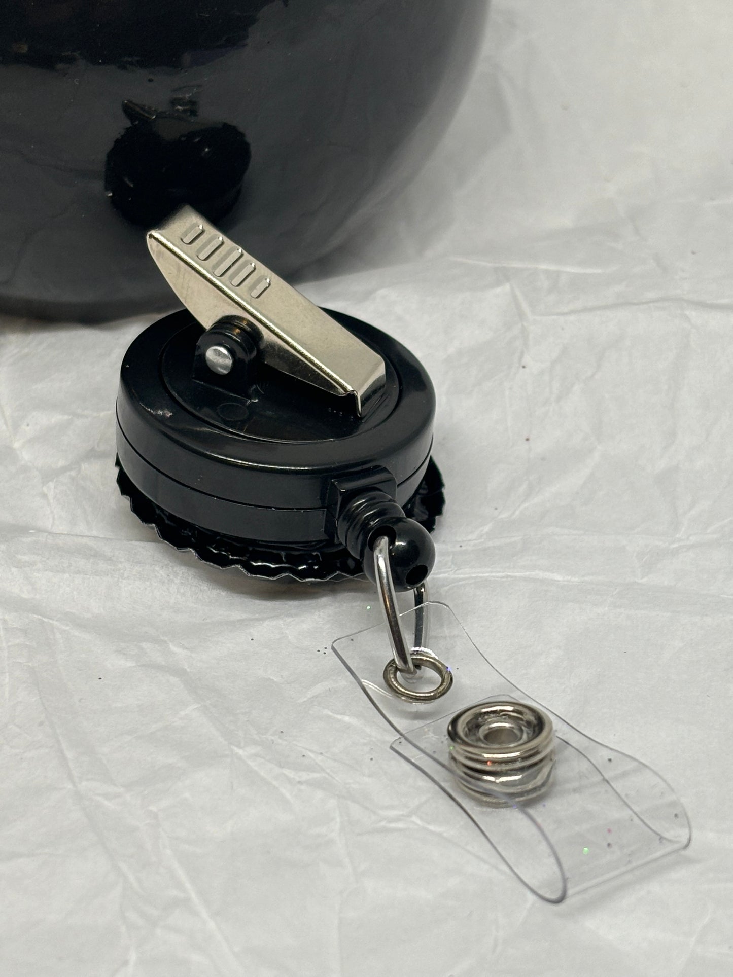 Black Bead Badge Reel