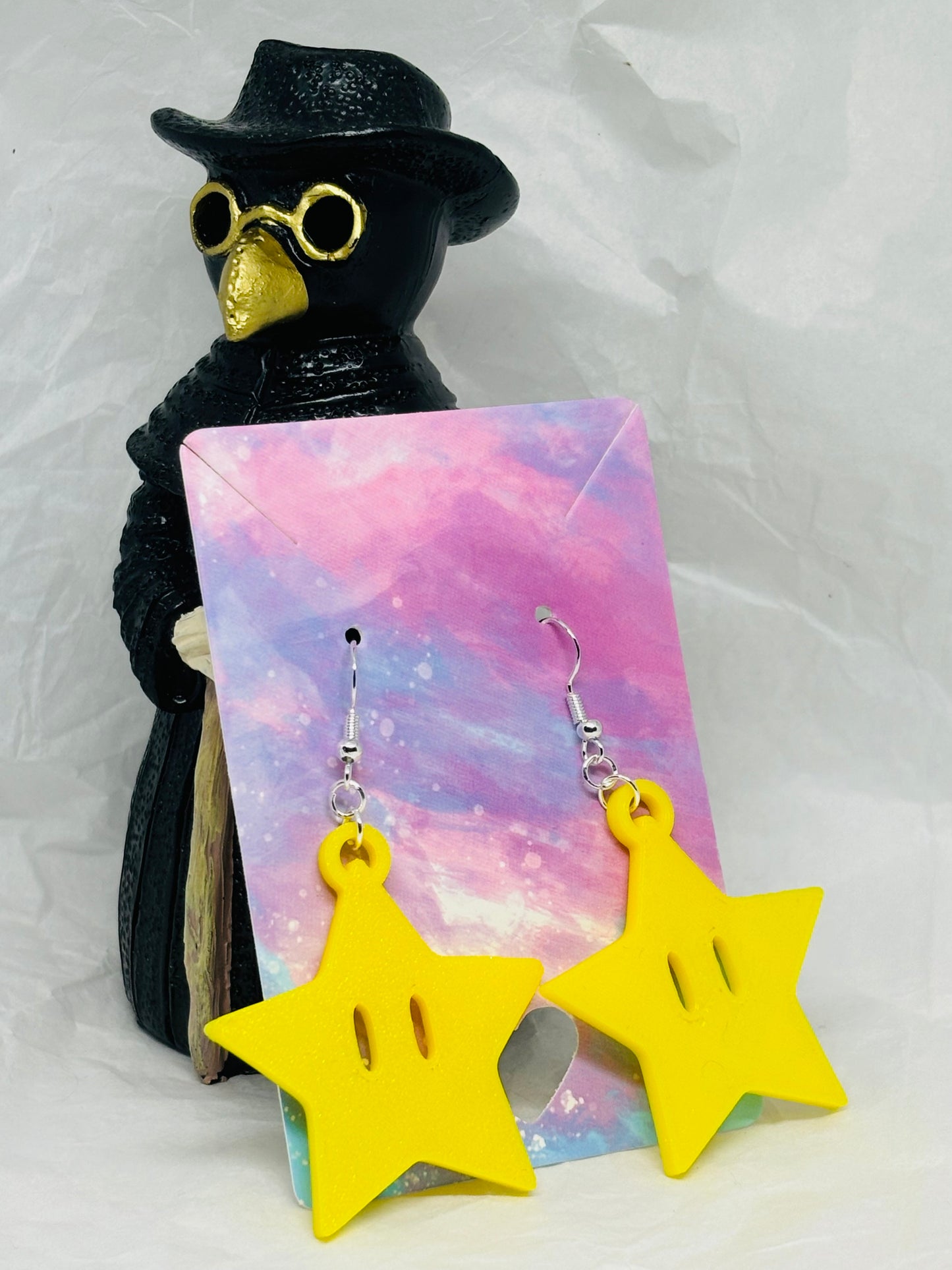 Video-Game Themed Star Earrings