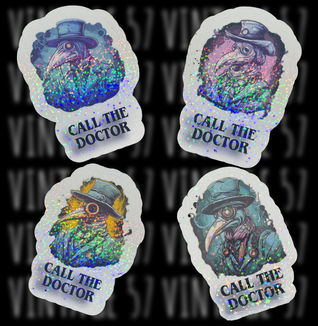 Plague Doctor Stickers (Set of 4)