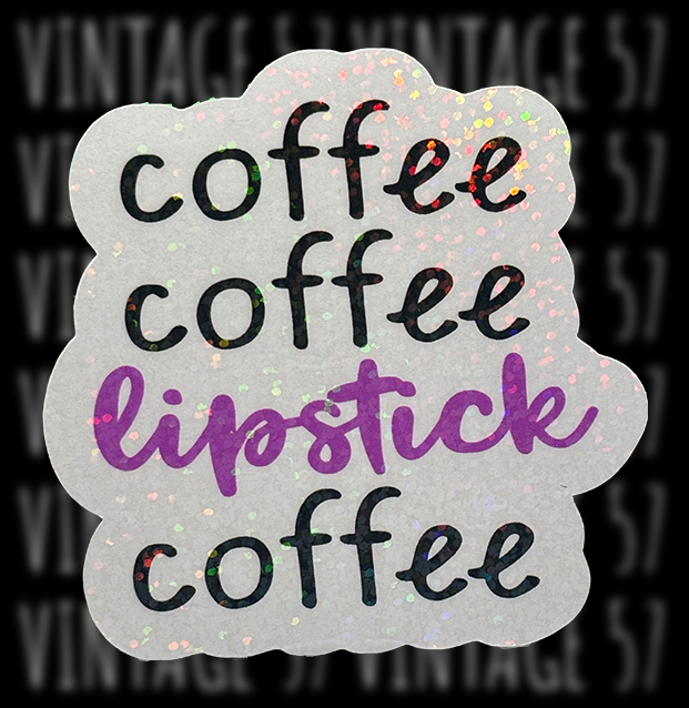 Coffee Lipstick Coffee Sticker
