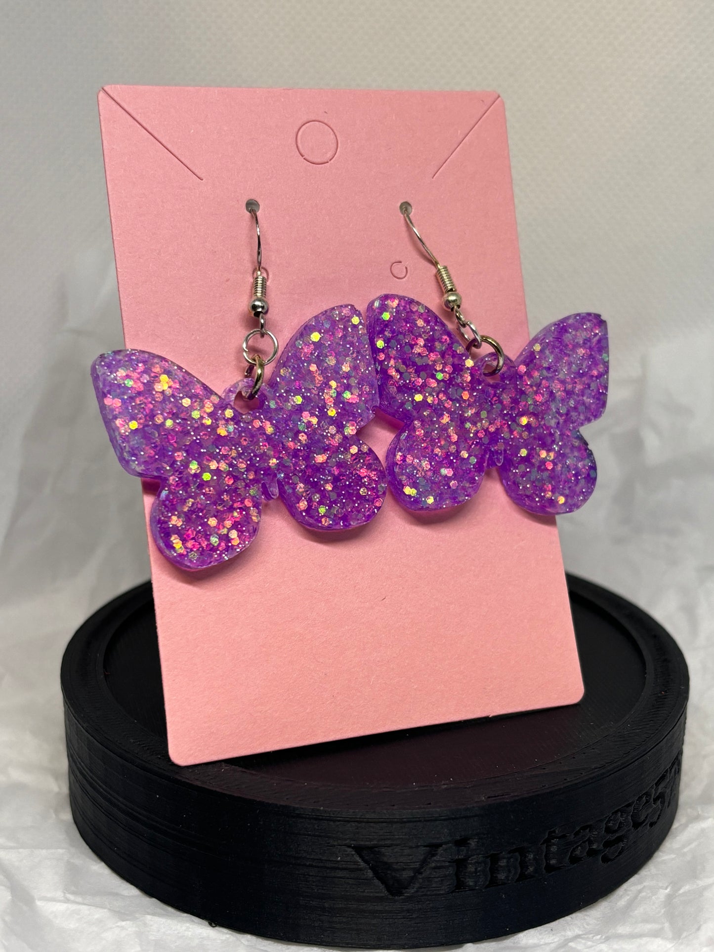 Butterfly Earrings (Purple)