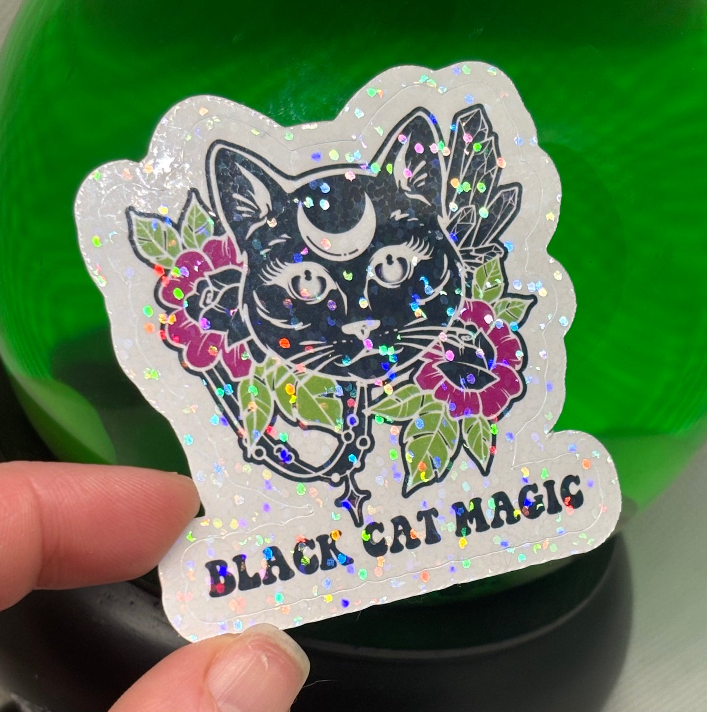 Black Cat Magic Sticker
