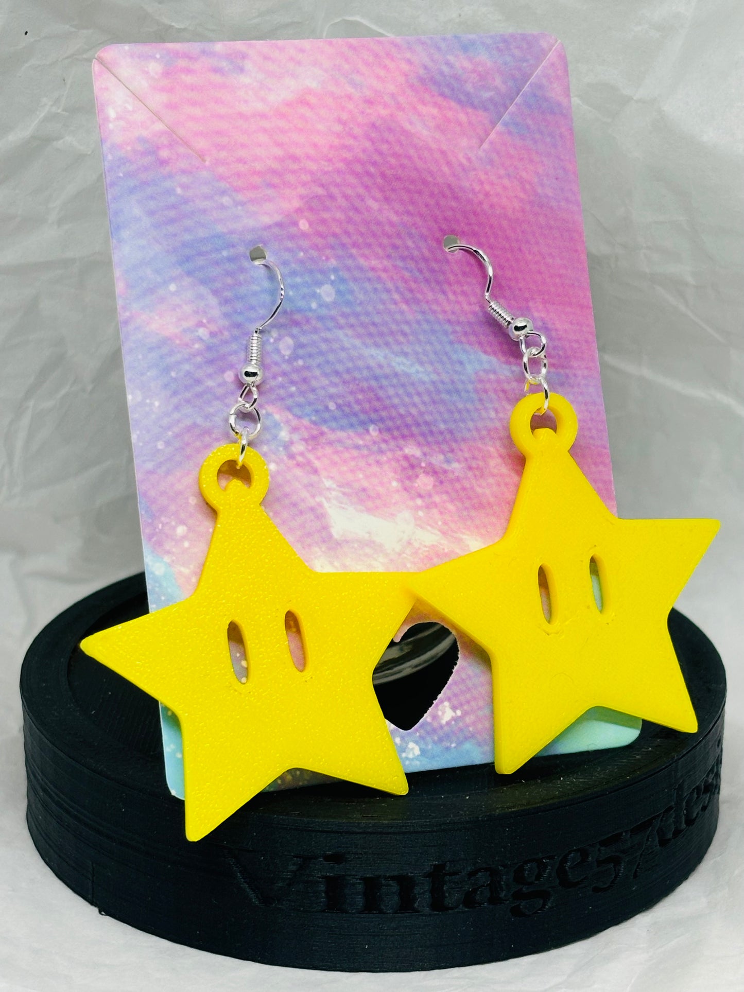 Video-Game Themed Star Earrings