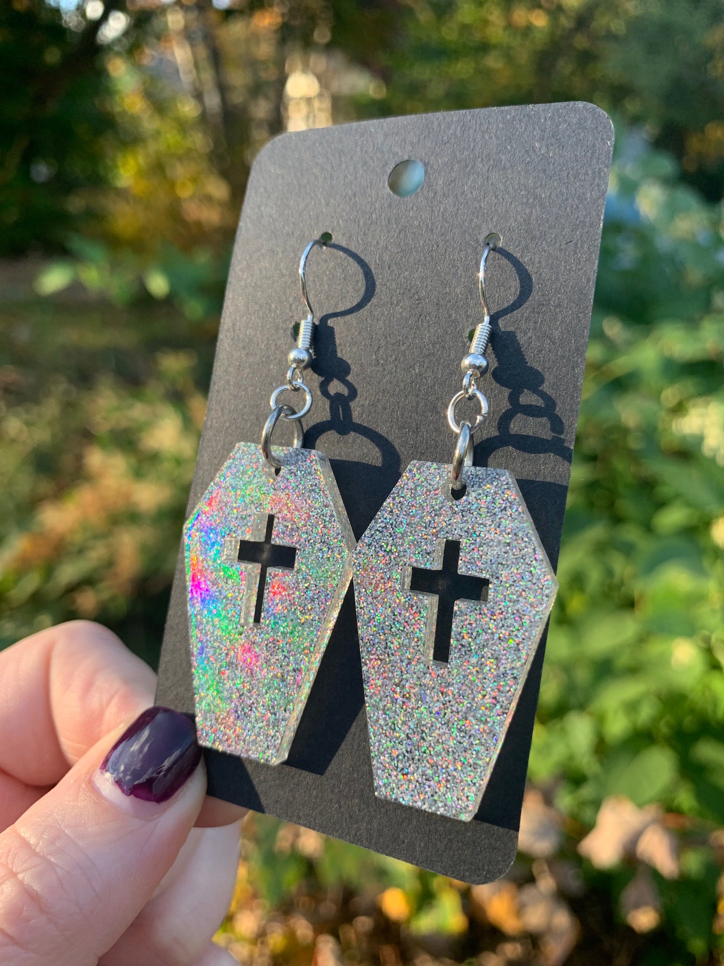 Coffin Earrings (Silver)