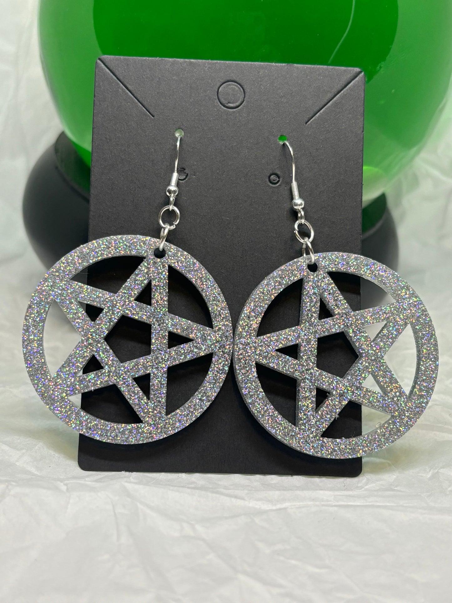 Pentagram Earrings (Silver)