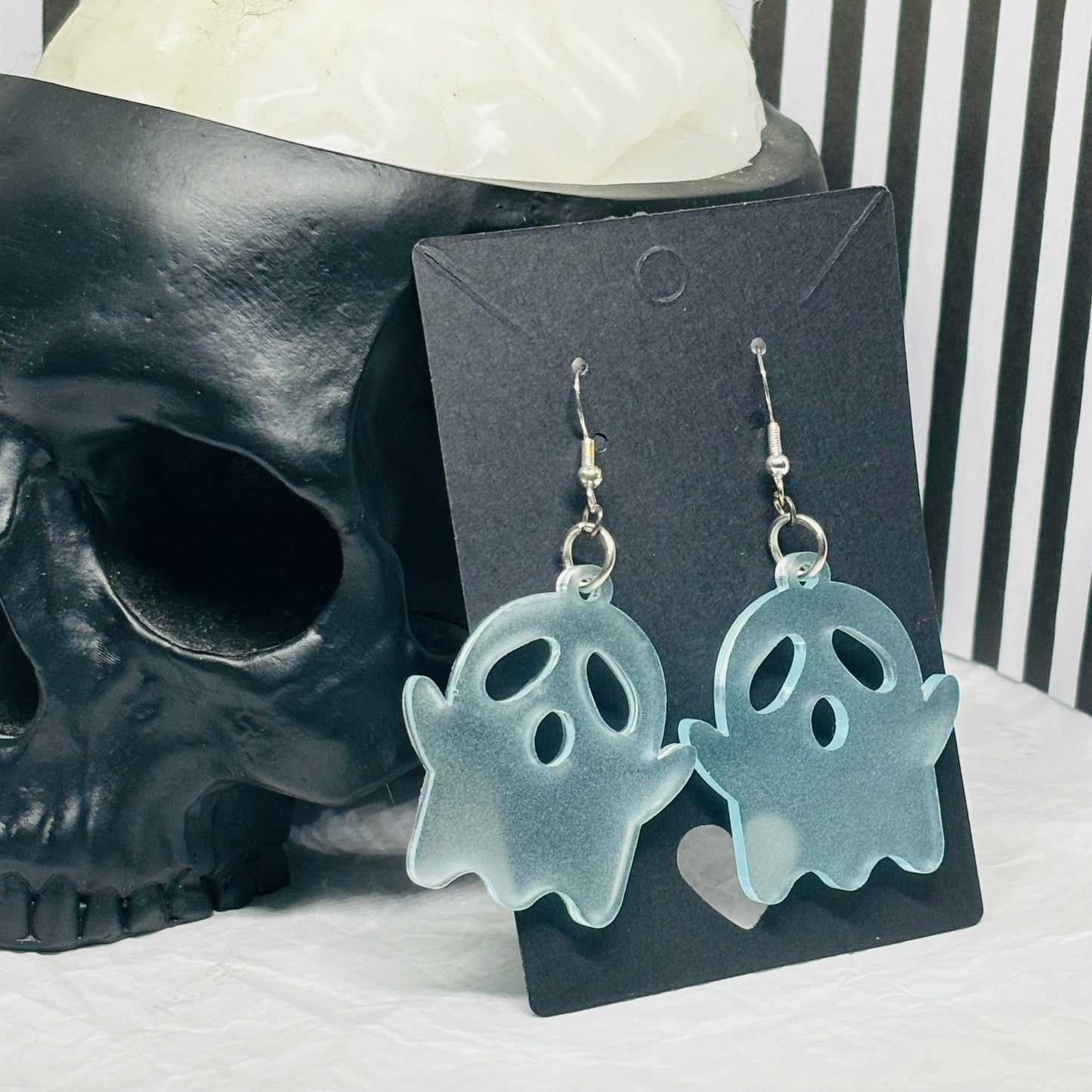 Ghost Earrings - Glow in the Dark (Blue)