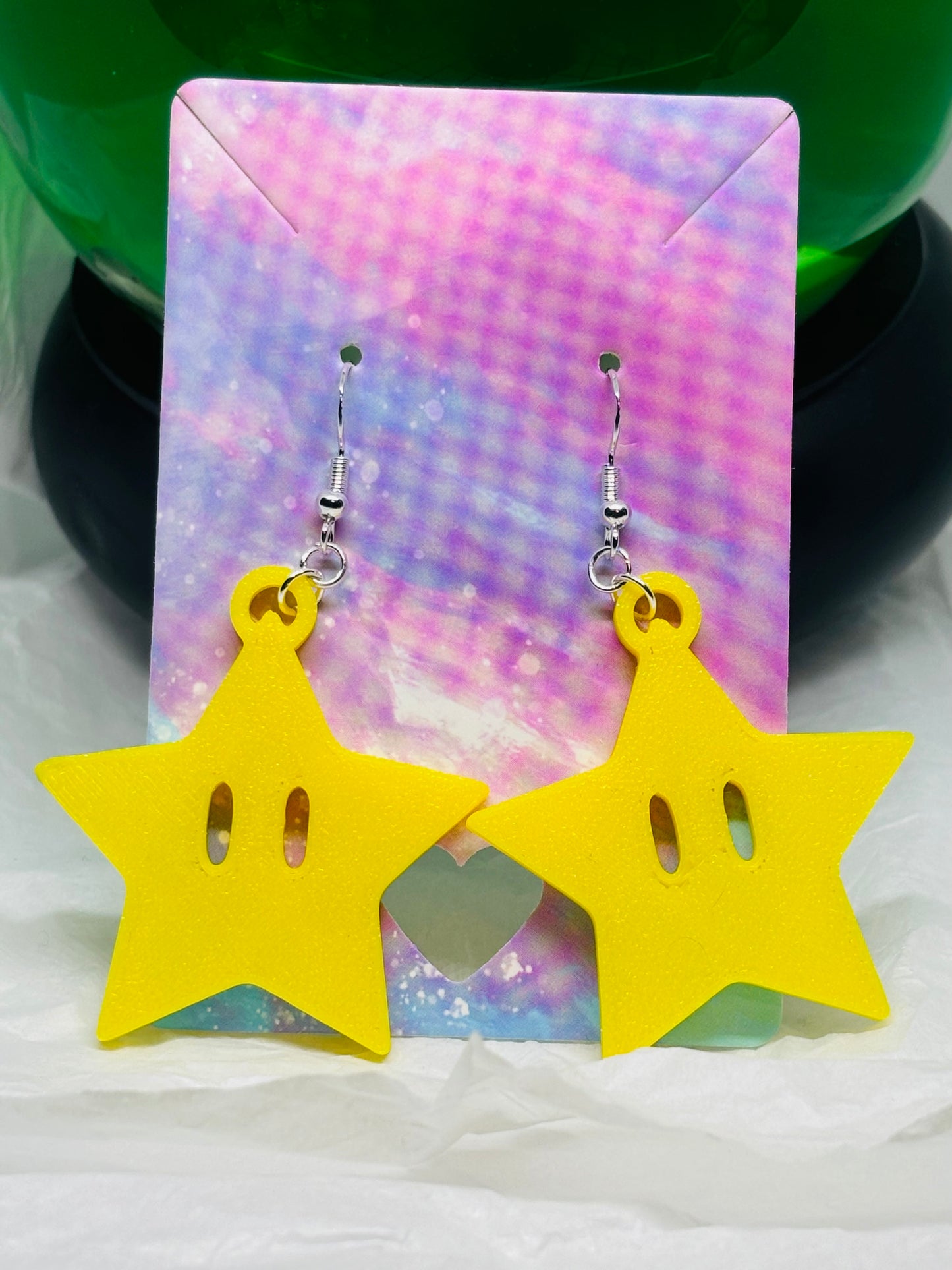 Video-Game Themed Star Earrings