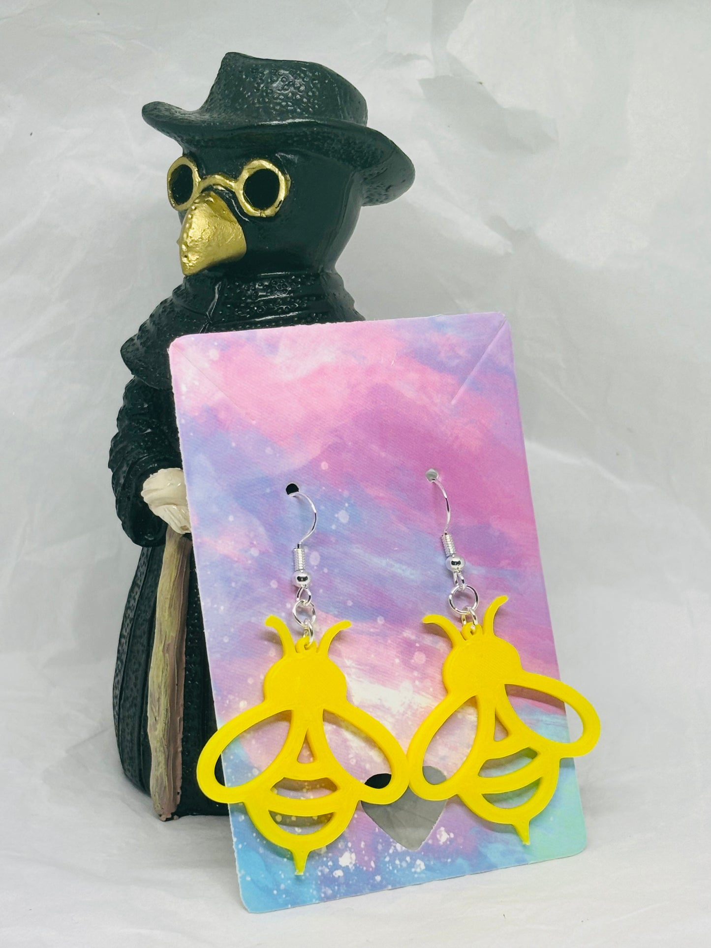 Yellow Bee Earrings