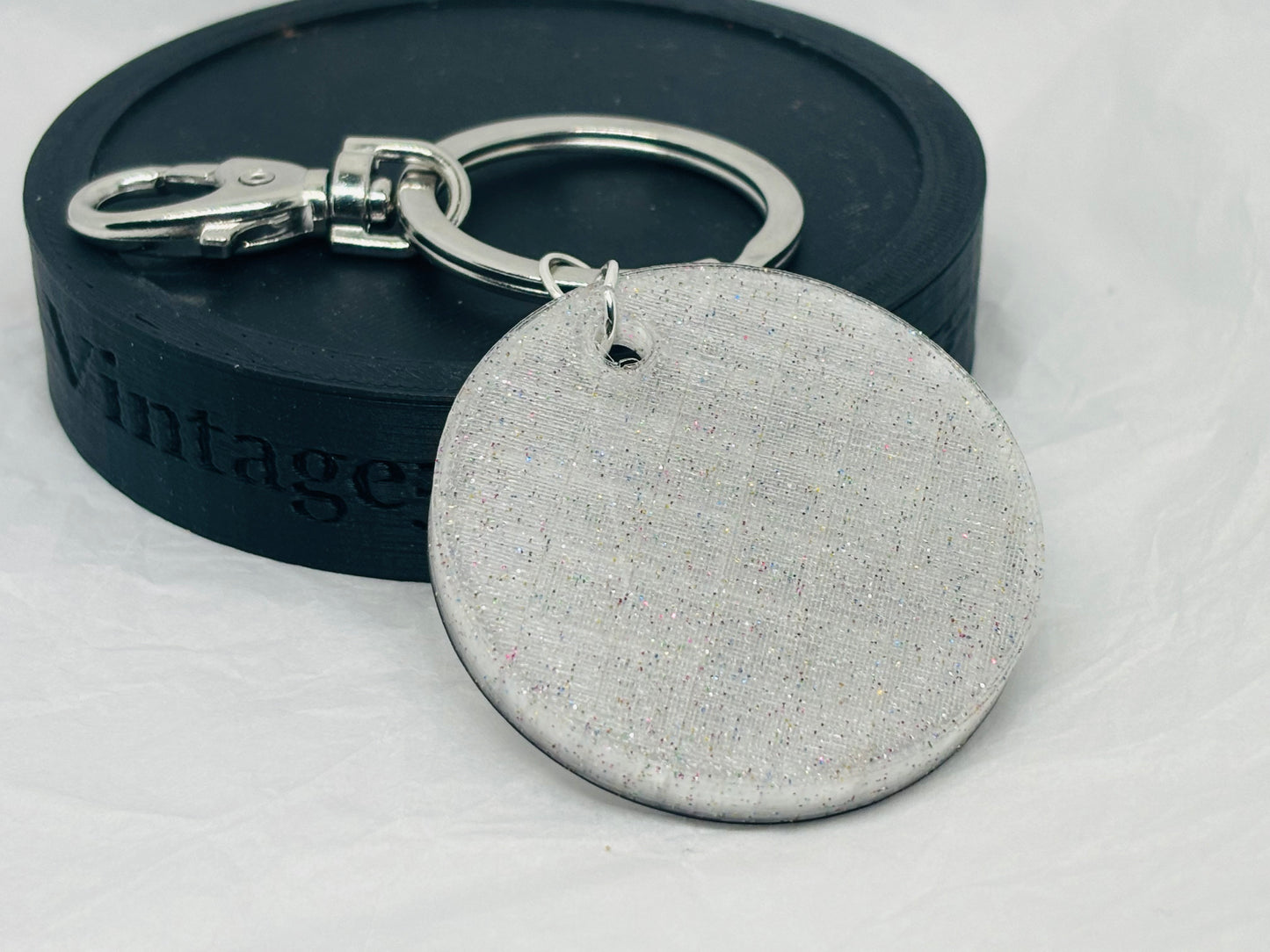 My Body My Choice Keychain (Clear Sparkle)