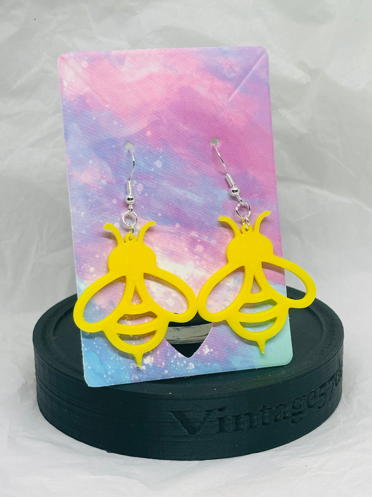 Yellow Bee Earrings