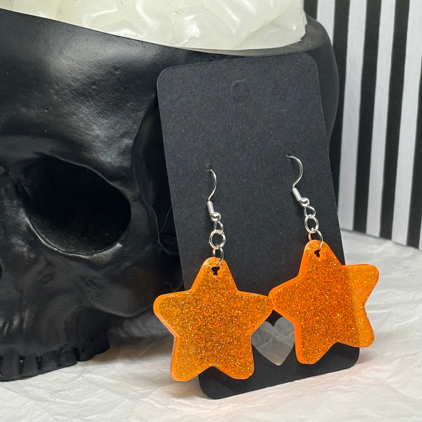 Star Earrings (Orange)