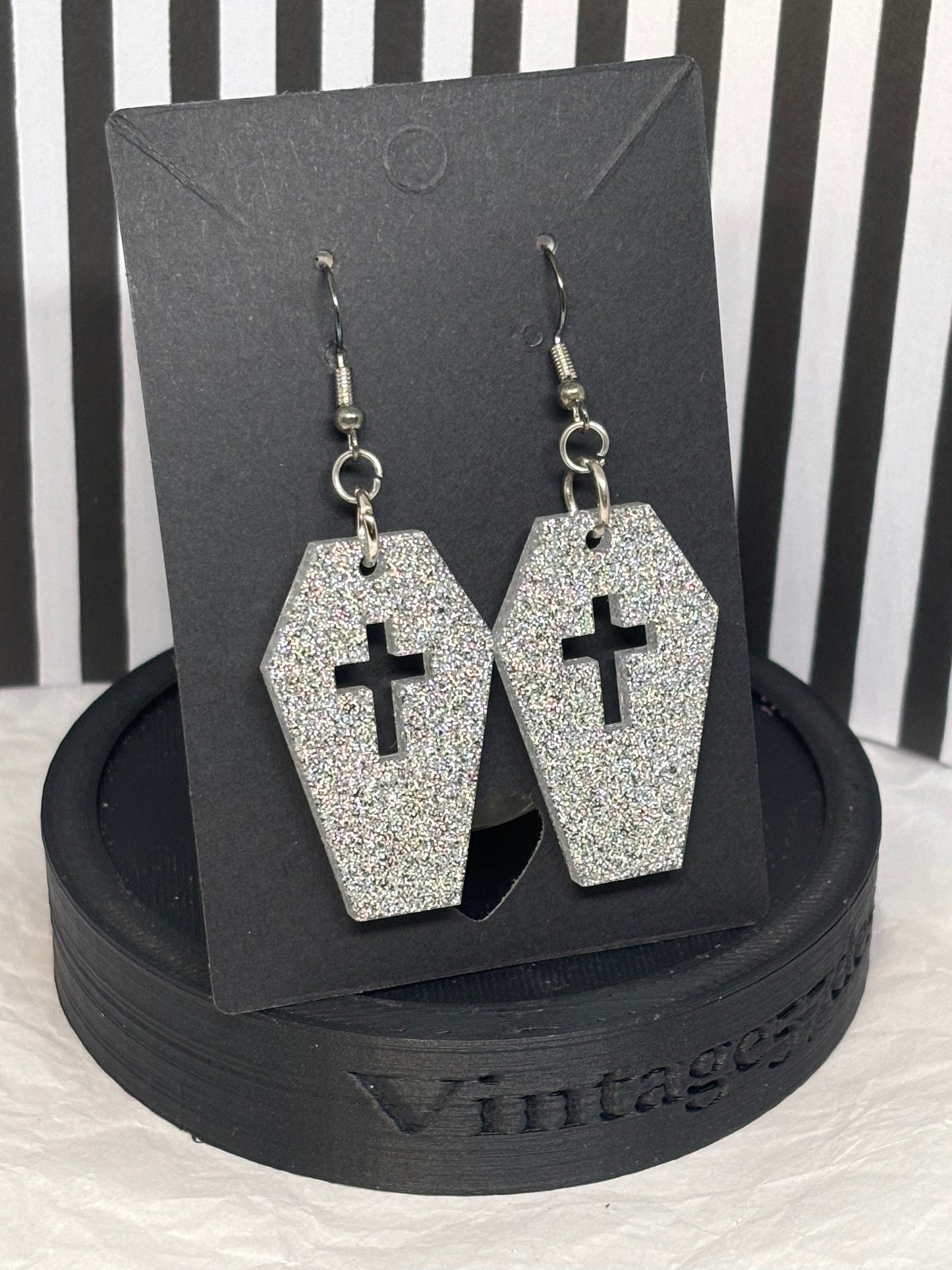 Coffin Earrings (Silver)