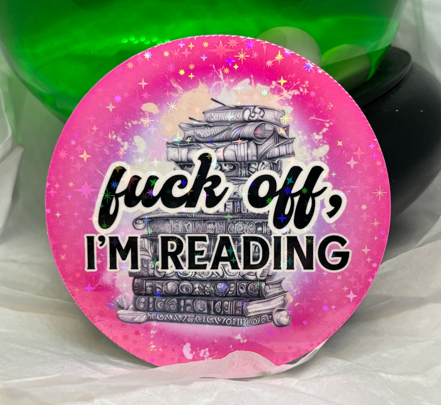 F*ck Off, I'm Reading Sticker (Pink)