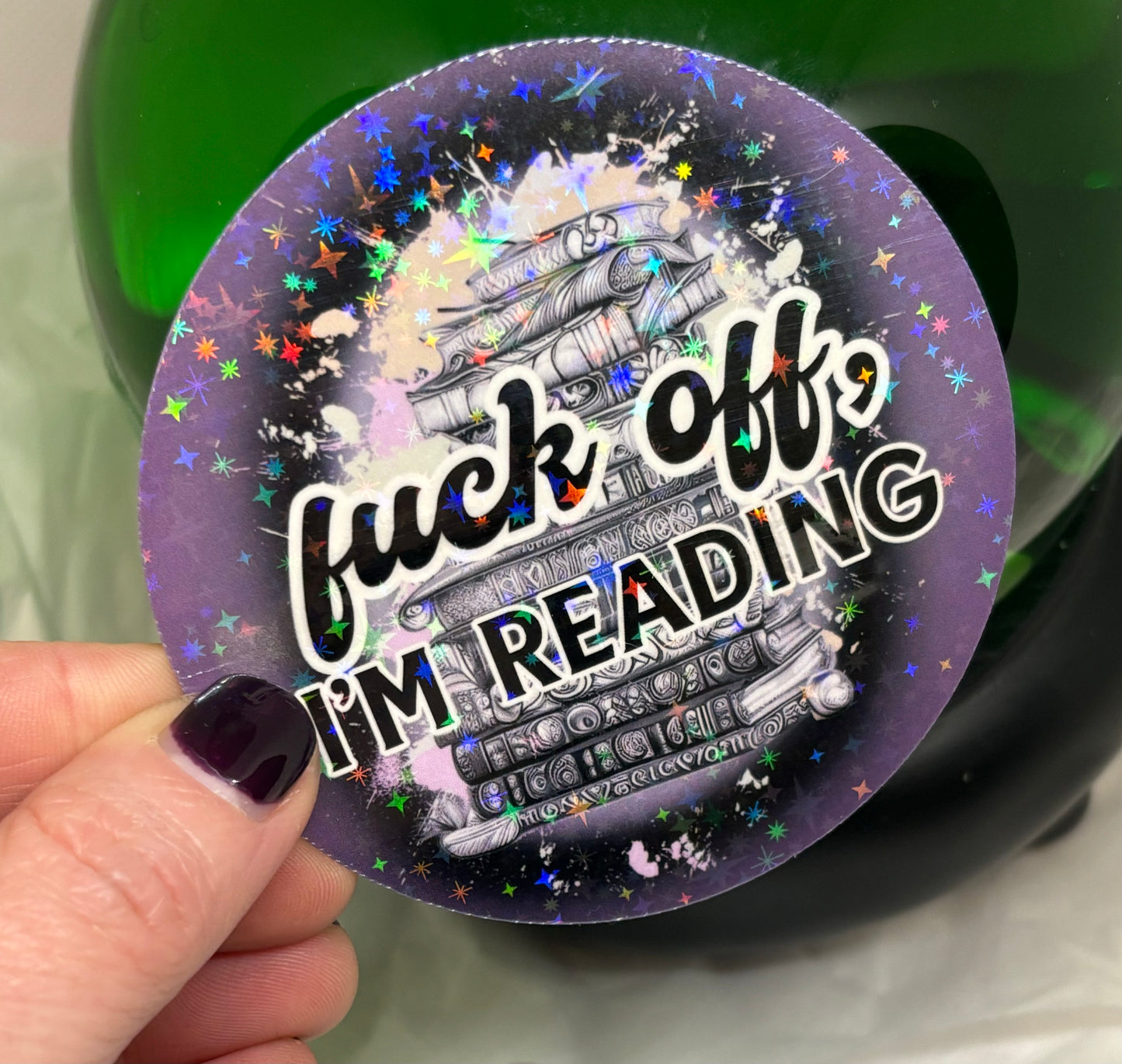 F*ck Off, I'm Reading Sticker (Purple)