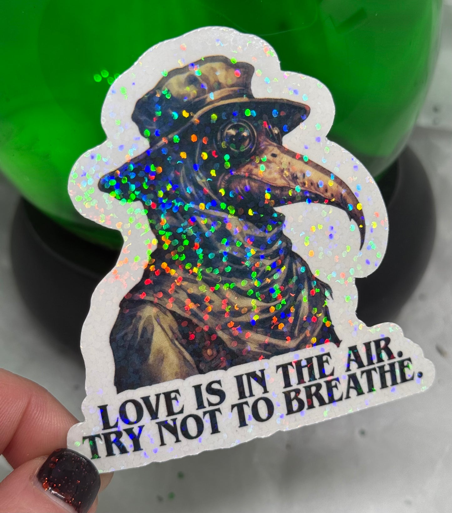 Anti-Love Plague Doctor Sticker