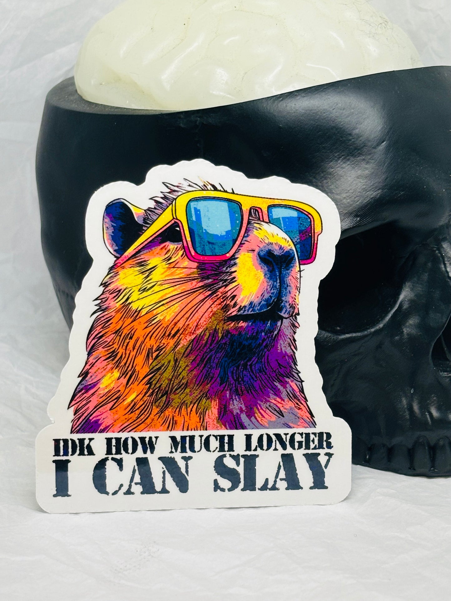Slaying Capybara Sticker