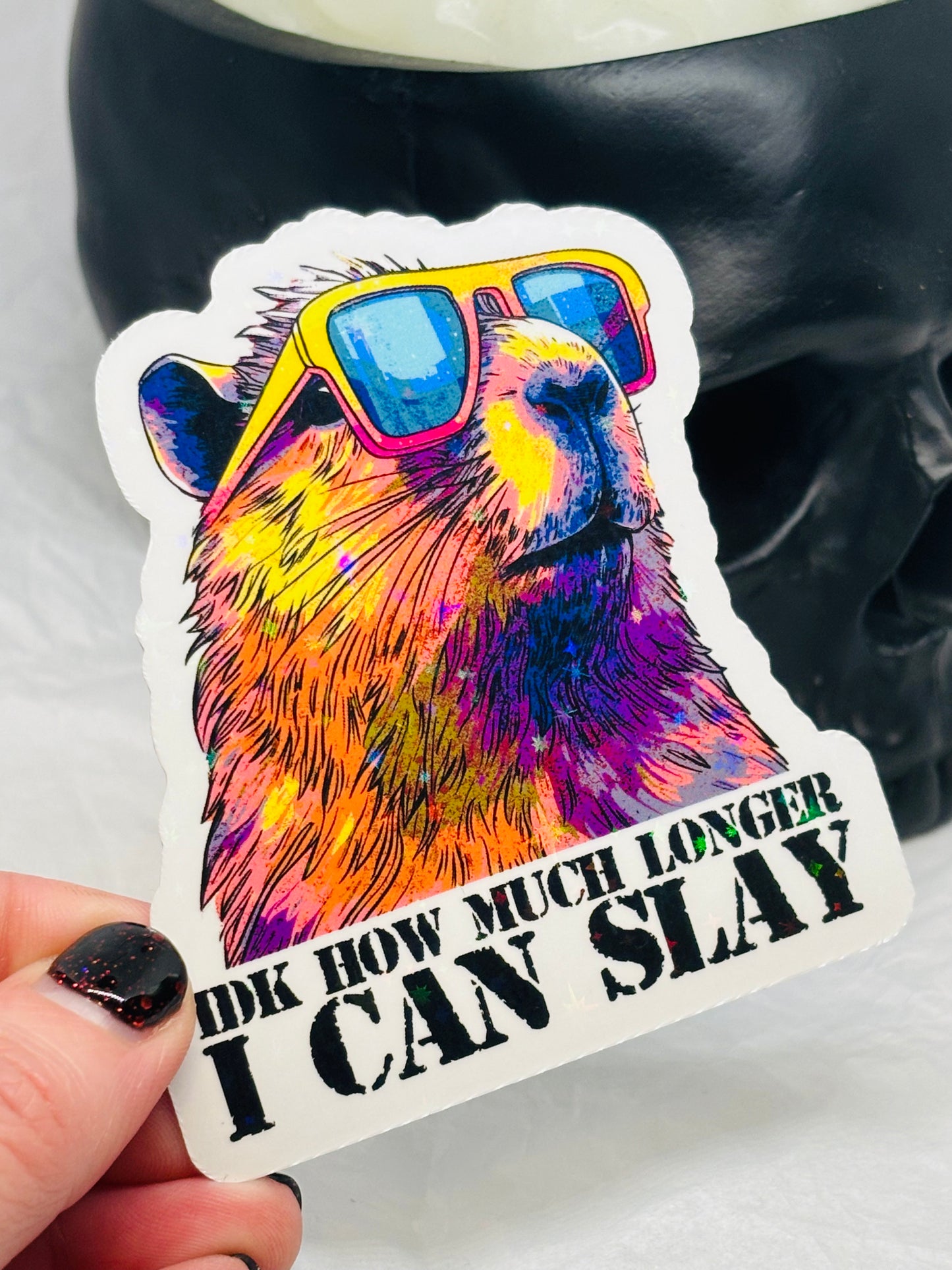 Slaying Capybara Sticker