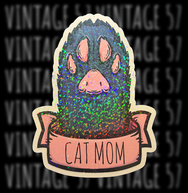 Cat Mom Paw Sticker