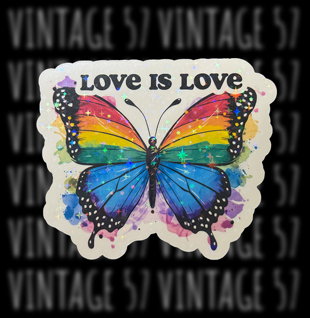 Love is Love Butterfly Sticker