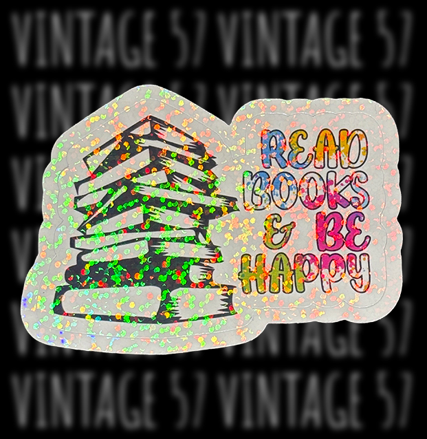 Read Books & Be Happy Sticker
