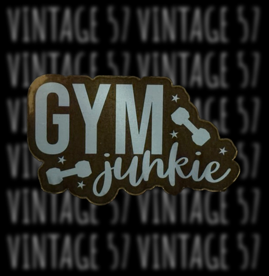 Gym Junkie Sticker (Blue)