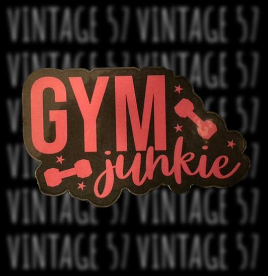 Gym Junkie Sticker (Pink)