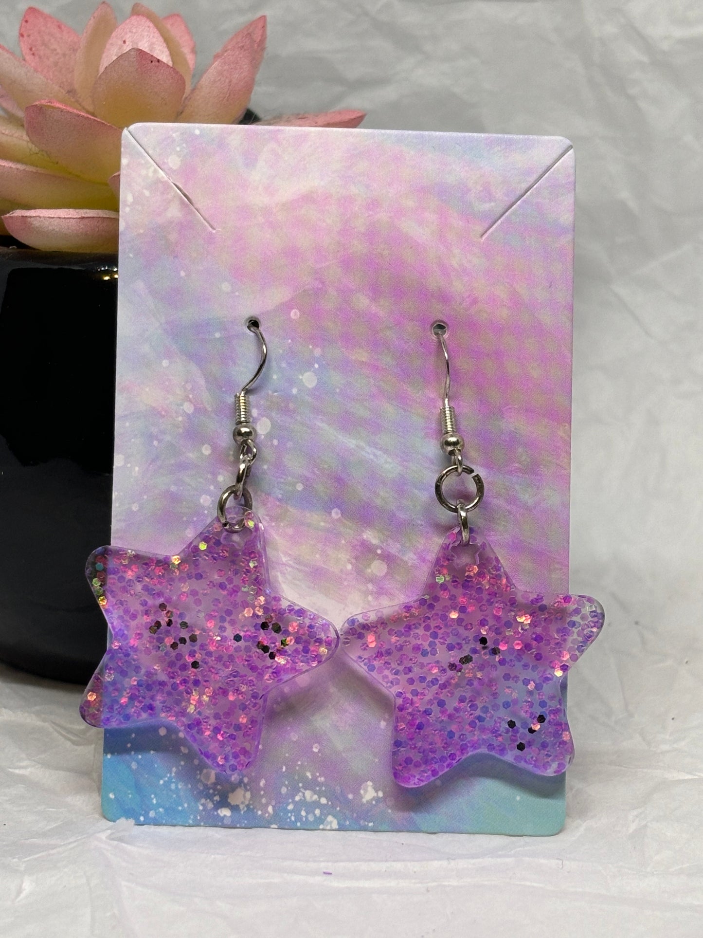 Star Earrings (Purple)