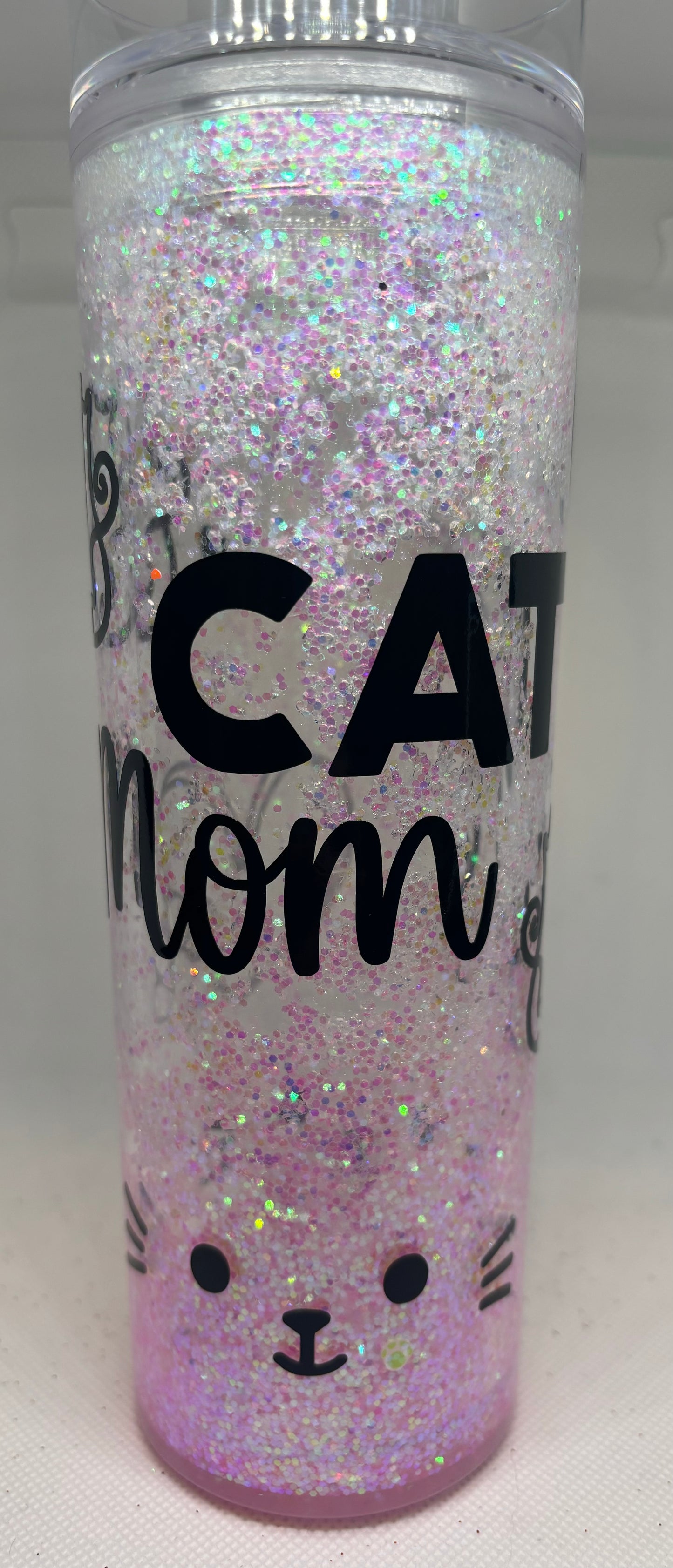 "Cat Mom" Snow Globe Tumbler