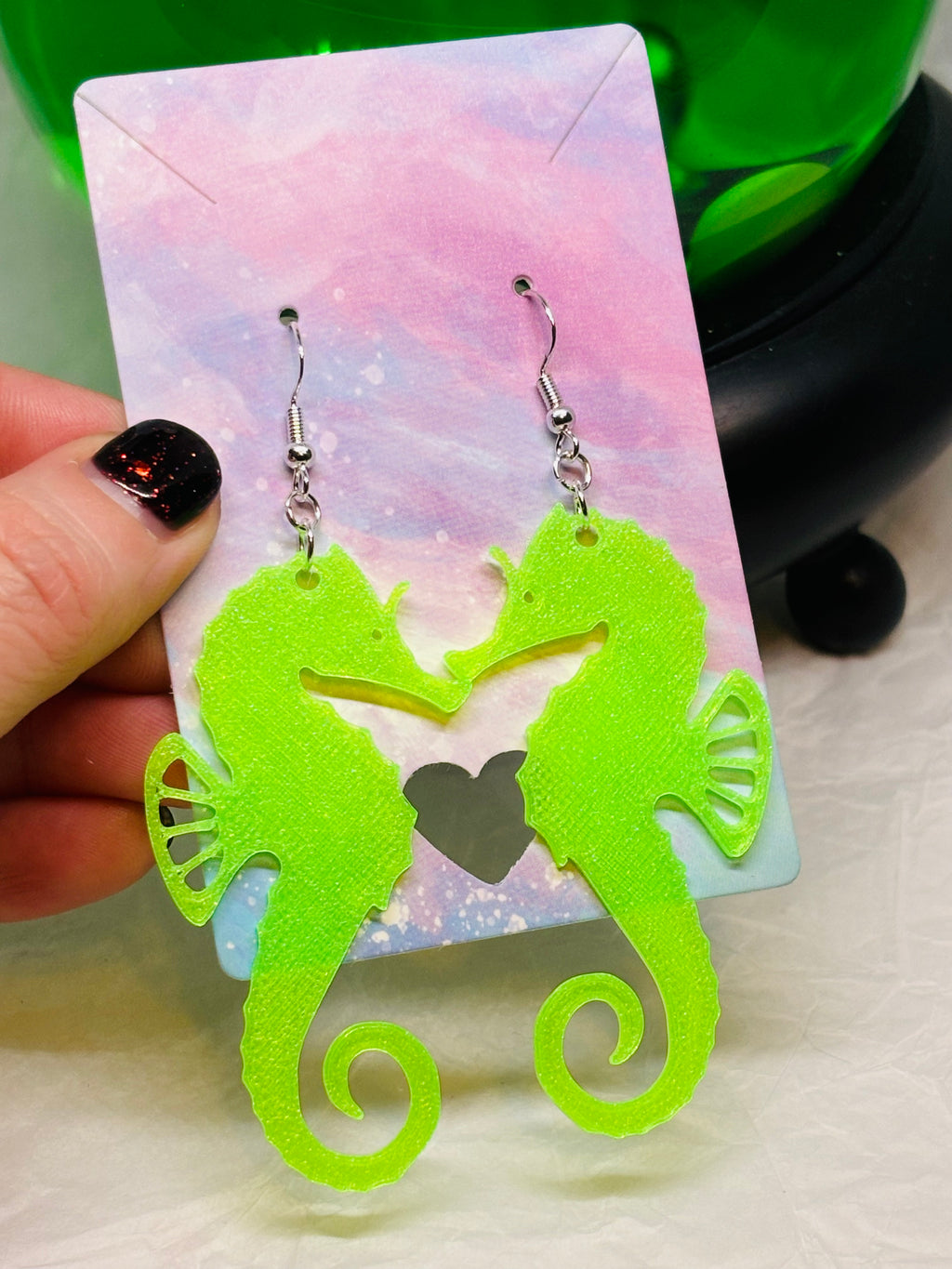 Glowing Seahorse Earrings