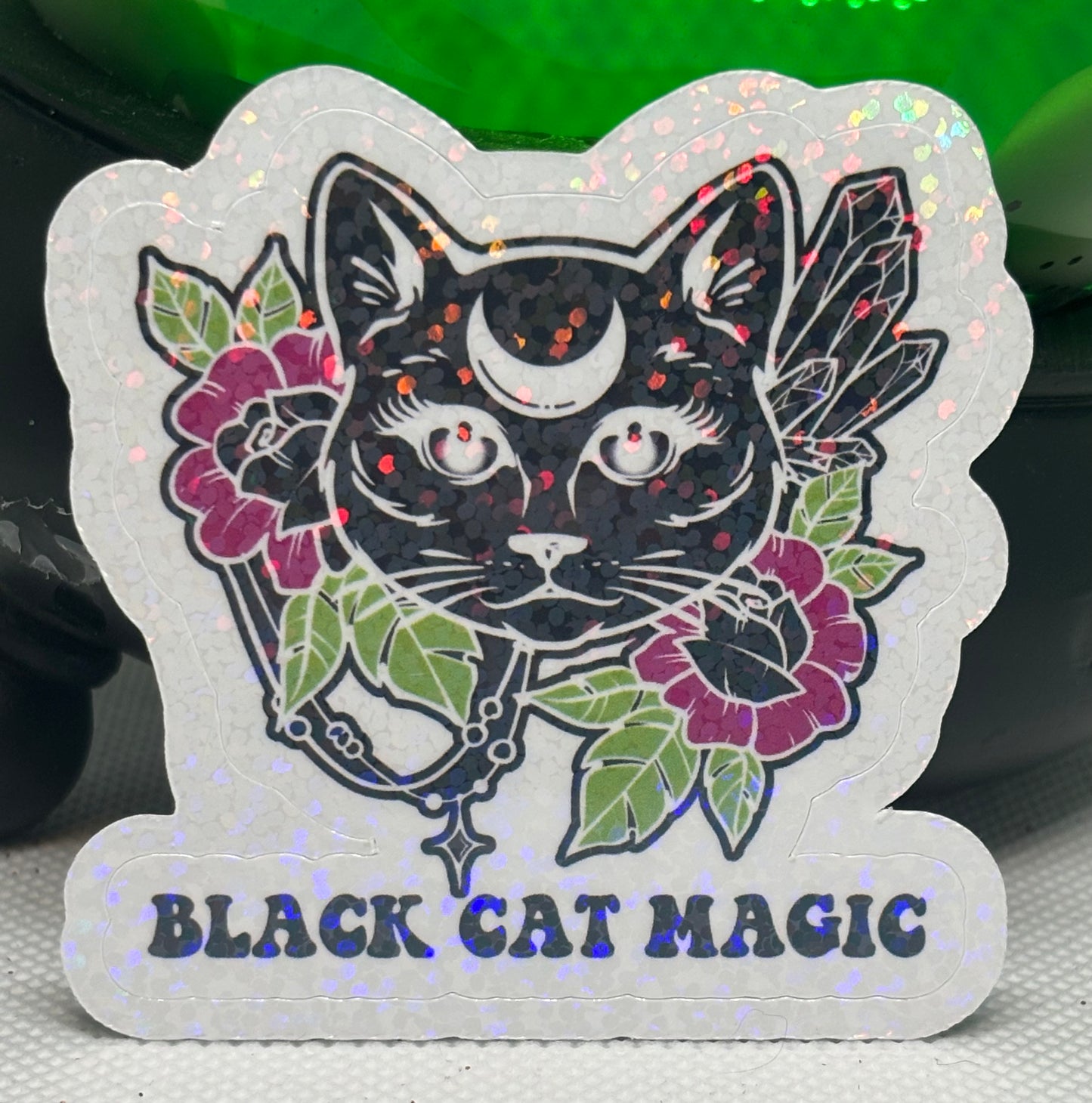 Black Cat Magic Sticker